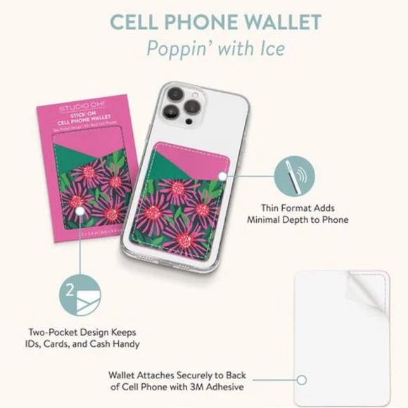 Stick on cell phone wallet  - Popping with ice - Picture 4 of 9